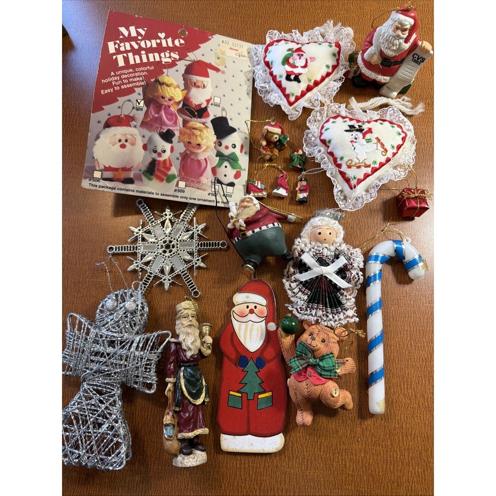 Vtg Lot Of Christmas Ornaments
